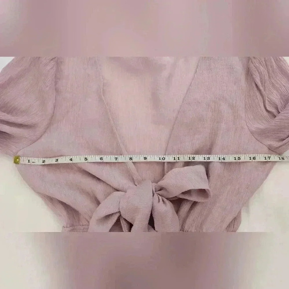 Etiquette Front Knot Mini Dress Long Sleeve size small - Picture 9 of 10